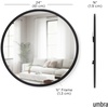 image:imageUmbra Hub Round Wall Mirror with Rubber Frame Modern Style for Bathroom Entryway Living Room and More 24Inch Black
