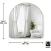 image:imageUmbra Hubba Arched Wall Mirror with Metallic Frame Modern Style for Bathroom Entryway Living Room and More 34 x 36Inch Brass