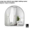 image:imageUmbra Hubba Arched Wall Mirror with Metallic Frame Modern Style for Bathroom Entryway Living Room and More 34 x 36Inch Brass