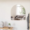 image:imageUmbra Hubba Arched Wall Mirror with Metallic Frame Modern Style for Bathroom Entryway Living Room and More 34 x 36Inch Brass