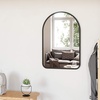 image:imageUmbra Hubba Arched Wall Mirror with Metallic Frame Modern Style for Bathroom Entryway Living Room and More 34 x 36Inch TitaniumBlack