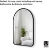 image:imageUmbra Hubba Arched Wall Mirror with Metallic Frame Modern Style for Bathroom Entryway Living Room and More 34 x 36Inch TitaniumBlack