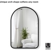 image:imageUmbra Hubba Arched Wall Mirror with Metallic Frame Modern Style for Bathroom Entryway Living Room and More 34 x 36Inch TitaniumBlack