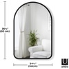 image:imageUmbra Hubba Arched Wall Mirror with Metallic Frame Modern Style for Bathroom Entryway Living Room and More 34 x 36Inch TitaniumBlack