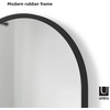 image:imageUmbra Hubba Arched Wall Mirror with Metallic Frame Modern Style for Bathroom Entryway Living Room and More 34 x 36Inch TitaniumBlack