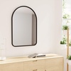 image:imageUmbra Hubba Arched Wall Mirror with Metallic Frame Modern Style for Bathroom Entryway Living Room and More 34 x 36Inch TitaniumBlack