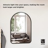 image:imageUmbra Hubba Arched Wall Mirror with Metallic Frame Modern Style for Bathroom Entryway Living Room and More 34 x 36Inch TitaniumBlack