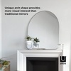 image:imageUmbra Hubba Arched Wall Mirror with Metallic Frame Modern Style for Bathroom Entryway Living Room and More 34 x 36Inch TitaniumTitanium