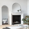 image:imageUmbra Hubba Arched Wall Mirror with Metallic Frame Modern Style for Bathroom Entryway Living Room and More 34 x 36Inch TitaniumTitanium