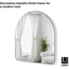 image:imageUmbra Hubba Arched Wall Mirror with Metallic Frame Modern Style for Bathroom Entryway Living Room and More 34 x 36Inch TitaniumTitanium