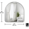 image:imageUmbra Hubba Arched Wall Mirror with Metallic Frame Modern Style for Bathroom Entryway Living Room and More 34 x 36Inch TitaniumTitanium