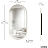 image:imageUmbra Hubba Pill Wall Mirror  Full Length Mirror with Slim Brass Frame Modern Elongated Oval Design for Bedroom Living Room amp EntrywayGold