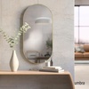 image:imageUmbra Hubba Pill Wall Mirror  Full Length Mirror with Slim Brass Frame Modern Elongated Oval Design for Bedroom Living Room amp EntrywayGold