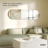 image:imageUmbra Hubba Pill Wall Mirror  Full Length Mirror with Slim Brass Frame Modern Elongated Oval Design for Bedroom Living Room amp EntrywayGold