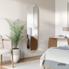 image:imageUmbra Hubba Pill Wall Mirror  Full Length Mirror with Slim Brass Frame Modern Elongated Oval Design for Bedroom Living Room amp EntrywayGold