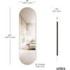 image:imageUmbra Hubba Pill Wall Mirror  Full Length Mirror with Slim Brass Frame Modern Elongated Oval Design for Bedroom Living Room amp EntrywayGold