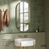 image:imageUmbra Hubba Pill Wall Mirror  Full Length Mirror with Slim Brass Frame Modern Elongated Oval Design for Bedroom Living Room amp EntrywayGold