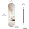 image:imageUmbra Hubba Pill Wall Mirror  Full Length Mirror with Slim Brass Frame Modern Elongated Oval Design for Bedroom Living Room amp EntrywayTitanium