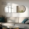 image:imageUmbra Hubba Pill Wall Mirror  Full Length Mirror with Slim Brass Frame Modern Elongated Oval Design for Bedroom Living Room amp EntrywayTitanium
