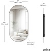 image:imageUmbra Hubba Pill Wall Mirror  Full Length Mirror with Slim Brass Frame Modern Elongated Oval Design for Bedroom Living Room amp EntrywayTitanium