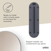 image:imageUmbra Hubba Pill Wall Mirror  Full Length Mirror with Slim Brass Frame Modern Elongated Oval Design for Bedroom Living Room amp EntrywayTitanium