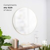image:imageUmbra Hubba Round Wall Mirror Circle Decor Mirror 34Inch Brass  Metallic frame glass construction reflects light to brighten enlarges small rooms