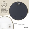 image:imageUmbra Hubba Round Wall Mirror Circle Decor Mirror 34Inch Brass  Metallic frame glass construction reflects light to brighten enlarges small rooms