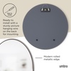 image:imageUmbra Hubba Round Wall Mirror Circle Decor Mirror 34Inch Titanium  Metallic frame glass construction reflects light to brighten enlarges small rooms