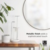 image:imageUmbra Hubba Round Wall Mirror Circle Decor Mirror 34Inch Titanium  Metallic frame glass construction reflects light to brighten enlarges small rooms
