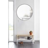 image:imageUmbra Hubba Round Wall Mirror Circle Decor Mirror 34Inch Titanium  Metallic frame glass construction reflects light to brighten enlarges small rooms