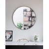 image:imageUmbra Hubba Round Wall Mirror Circle Decor Mirror 34Inch Titanium  Metallic frame glass construction reflects light to brighten enlarges small rooms