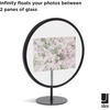 image:imageUmbra Infinity 5x7 Picture Frame Unique Circular Photo Display for Desk or Wall Black4X6