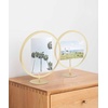 image:imageUmbra Infinity Picture Frame Floating Photo Display for Desk or Wall 5X7 MAT BRASMatte Brass