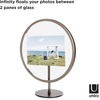 image:imageUmbra Infinity Picture Frame Floating Photo Display for Desk or Wall 5X7 MAT BRASPewter