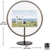 image:imageUmbra Infinity Picture Frame Floating Photo Display for Desk or Wall 5X7 MAT BRASPewter