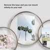 image:imageUmbra Infinity Picture Frame Floating Photo Display for Desk or Wall 5X7 MAT BRASPewter