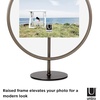 image:imageUmbra Infinity Picture Frame Floating Photo Display for Desk or Wall 5X7 MAT BRASPewter