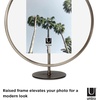 image:imageUmbra Infinity Picture Frame Floating Photo Display for Desk or Wall 5X7 MAT BRASPewter