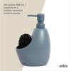 image:imageUmbra Joey Ceramic Liquid Soap Dispenser with Sponge Caddy Ideal for Kitchen or Bathroom Use Slate Blue