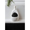 image:imageUmbra Joey Liquid Soap Dispenser Ceramic with Sponge Caddy Black  Heavy base for stability one handed operation kitchen and bathroom use includes scrub pad low profile designWhite
