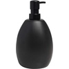 image:imageUmbra Joey Liquid Soap Dispenser Ceramic with Sponge Caddy Black  Heavy base for stability one handed operation kitchen and bathroom use includes scrub pad low profile designBlack