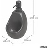 image:imageUmbra Joey Liquid Soap Dispenser Ceramic with Sponge Caddy Black  Heavy base for stability one handed operation kitchen and bathroom use includes scrub pad low profile designCharcoal