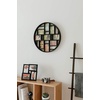 image:imageUmbra Luna Collage Picture Frame Holds Nine 4x6 Photos Large 22Inch Diameter Black  Circular wall display solid backing for easy changes includes two sawtooth hangers recycled plasticBlack