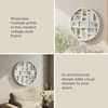 image:imageUmbra Luna Collage Picture Frame Holds Nine 4x6 Photos Large 22Inch Diameter Black  Circular wall display solid backing for easy changes includes two sawtooth hangers recycled plasticWhite