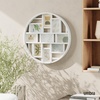 image:imageUmbra Luna Collage Picture Frame Holds Nine 4x6 Photos Large 22Inch Diameter Black  Circular wall display solid backing for easy changes includes two sawtooth hangers recycled plasticWhite