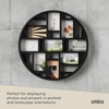 image:imageUmbra Luna Collage Picture Frame Holds Nine 4x6 Photos Large 22Inch Diameter Black  Circular wall display solid backing for easy changes includes two sawtooth hangers recycled plasticBlack