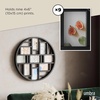 image:imageUmbra Luna Collage Picture Frame Holds Nine 4x6 Photos Large 22Inch Diameter Black  Circular wall display solid backing for easy changes includes two sawtooth hangers recycled plasticBlack