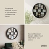 image:imageUmbra Luna Collage Picture Frame Holds Nine 4x6 Photos Large 22Inch Diameter Black  Circular wall display solid backing for easy changes includes two sawtooth hangers recycled plasticBlack