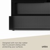 image:imageUmbra Malibu Jewelry Box 3Tier Real Wood Storage Organizer Black  Linen lined compartments fluted glass accents nonslip rubber feet surface protection 1year warrantyBlack