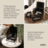 image:imageUmbra Malibu Jewelry Box 3Tier Real Wood Storage Organizer Black  Linen lined compartments fluted glass accents nonslip rubber feet surface protection 1year warrantyBlack
